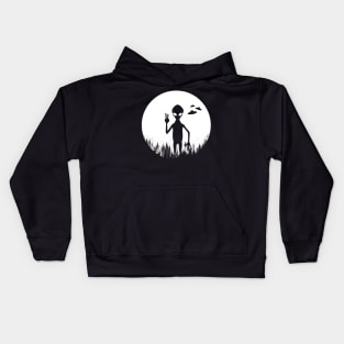 Funny Alien And Ufos Kids Hoodie